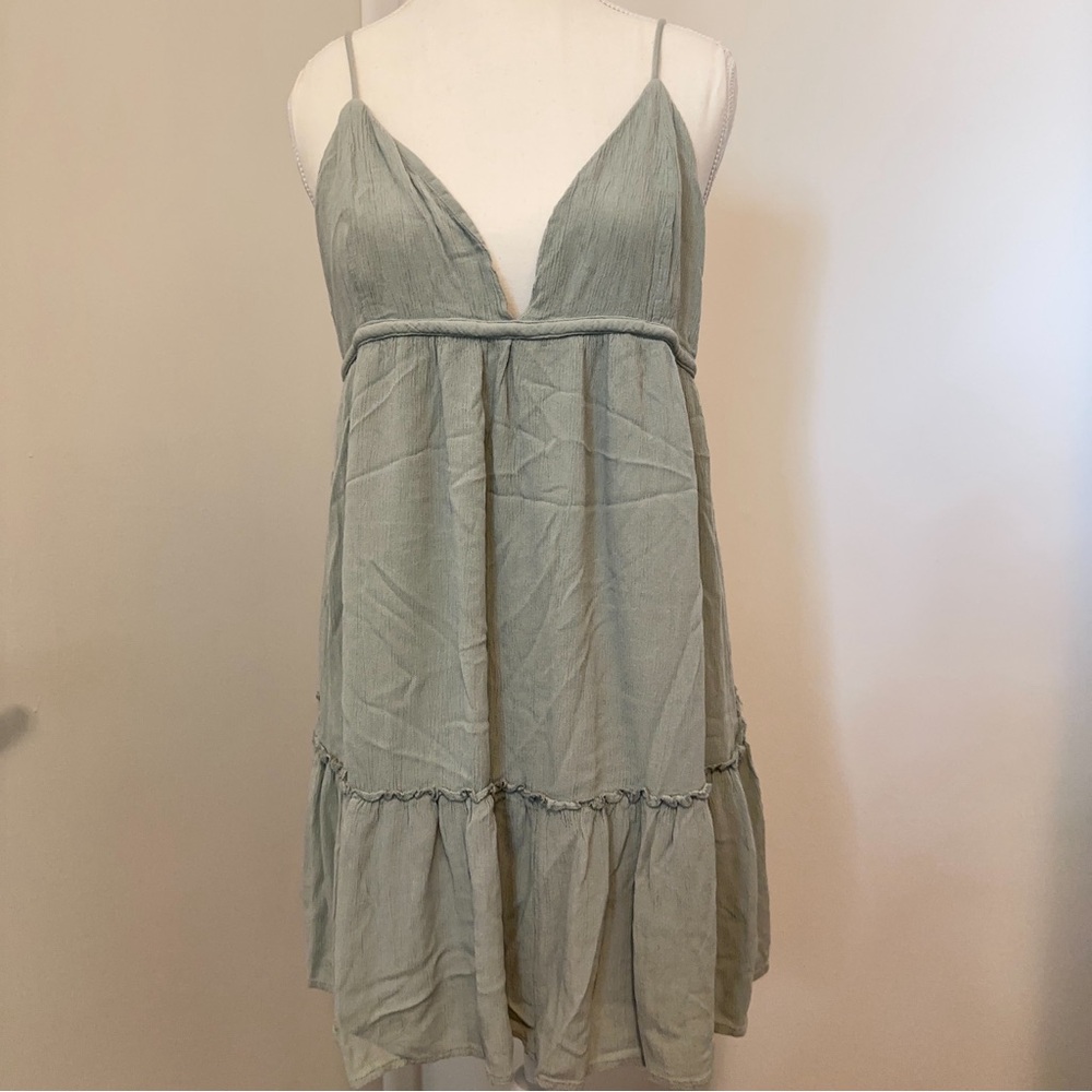 Garage Light Green Smocked Dress